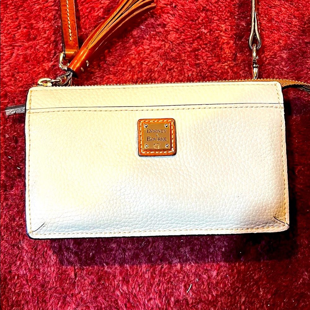 Dooney & Bourke Cream  and Brown Crossbody Bag